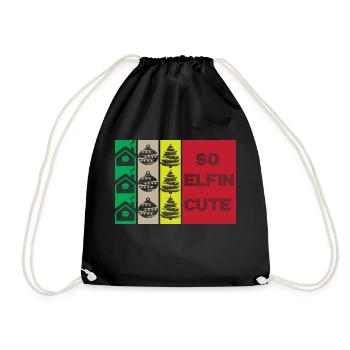 So Elfin Cute - Drawstring Bag - black - Front