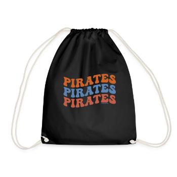 Pirates pour toujours fun original design vagues - Sac de sport léger - noir - Devant