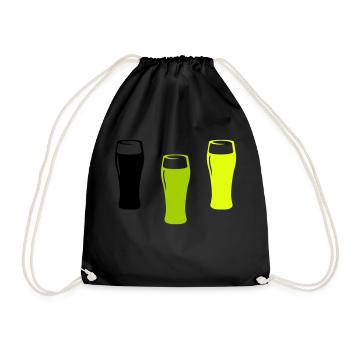 Beer Glasses - Drawstring Bag - black - Front
