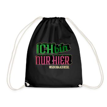 geburtstagsgeschenk zitat schäferhund chihuahua - Turnbeutel - Schwarz - Vorne