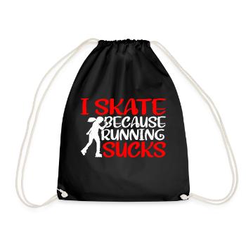 Je patine parce que courir craint 3 - Sac de sport léger - noir - Devant