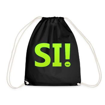 oui chante drôle pas de fille féminisme appliquer toujours - Sac de sport léger - noir - Devant