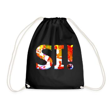 oui chante drôle pas de fille féminisme appliquer toujours - Sac de sport léger - noir - Devant