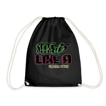Computer Dino awkward present couples dinosaurs - Drawstring Bag - black - Front