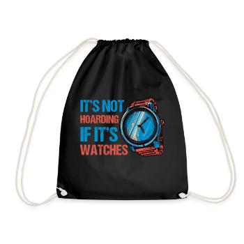 Watch Collector Watch Watchmaker - Drawstring Bag - black - Front