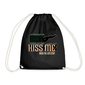 Jokes Funny Quote Animal Dino Bike Moon Beard Gang - Drawstring Bag - black - Front
