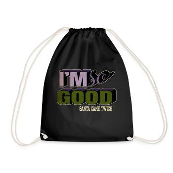 happy funny gym humor christmas present awesome - Turnbeutel - Schwarz - Vorne