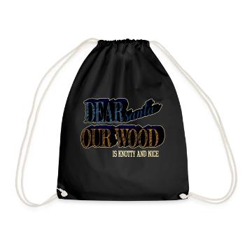 Dinosaur Fan Funny Sayings Bubaprints Statement - Drawstring Bag - black - Front