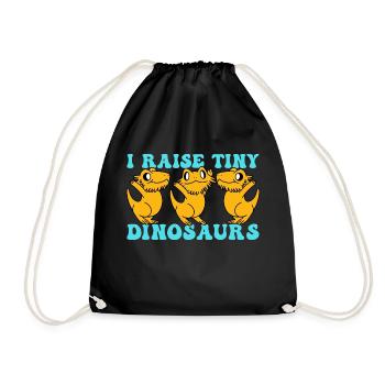 Bartagame Bearded Dragon - Drawstring Bag - black - Front