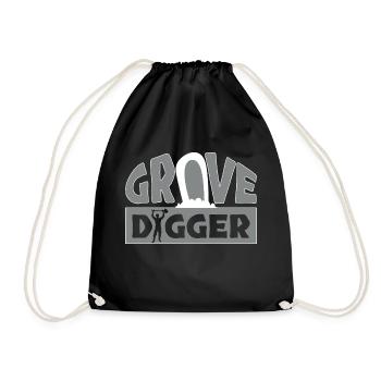 Grave Digger - Drawstring Bag - black - Front