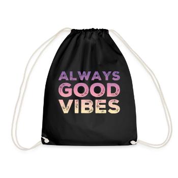 Good vibes - Turnbeutel - Schwarz - Vorne