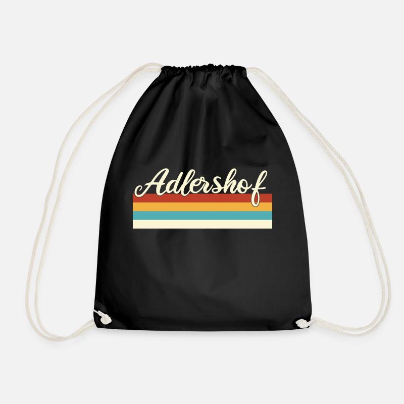 Adlershof - Treptow - Köpenick - Berlin - Retro - Turnbeutel - Schwarz