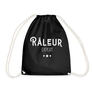 râleur expert - Sac de sport léger - noir - Devant