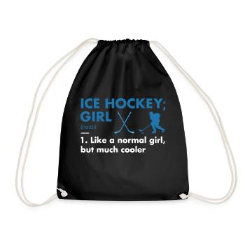 Sport Girl Definition Ice Hockey - Turnbeutel - Schwarz - Vorne