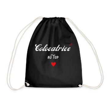colocatrice au top idée cadeau - Sac de sport léger - noir - Devant