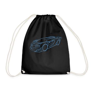 Voiture de sport Buga - Sac de sport léger - noir - Devant