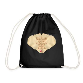 feel free 1 - Drawstring Bag - black - Front