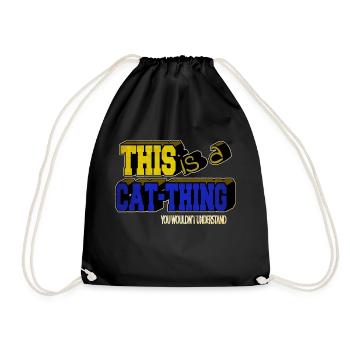 Saint-Valentin Black Kitten Funny Cat Face Tshirts - Sac de sport léger - noir - Devant