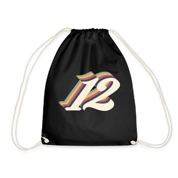 12e anniversaire vintage - Sac de sport léger - noir - Devant