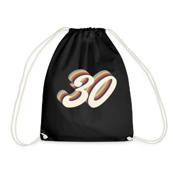 30ème anniversaire vintage - Sac de sport léger - noir - Devant