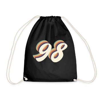 98th anniversary vintage - Drawstring Bag - black - Front