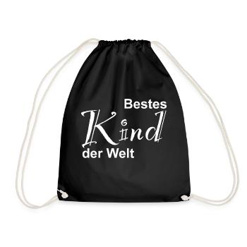 Bestes Kind der Welt Design - Turnbeutel - Schwarz - Vorne