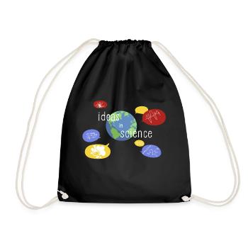 sur fond noir - Sac de sport léger - noir - Devant
