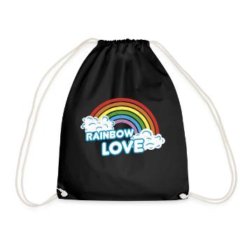 LGBT Rainbow Love - Sac de sport léger - noir - Devant