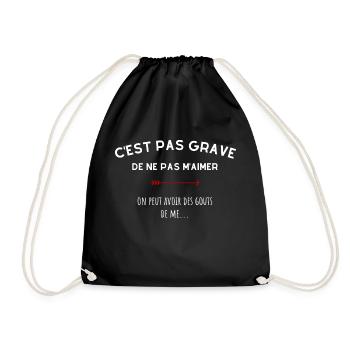 C'est pas grave de ne pas m'aimer - Sac de sport léger - noir - Devant