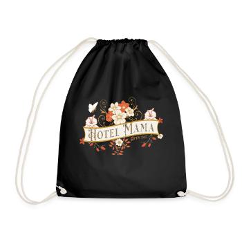 Hotel Mama - Muttertag - Lustiges Shirt - Turnbeutel - Schwarz - Vorne