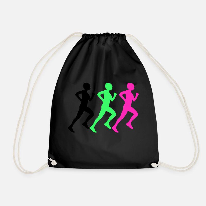 woman running - Turnbeutel - Schwarz
