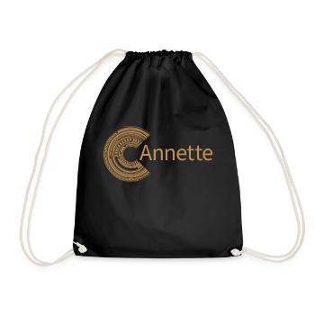 Für Annette - Turnbeutel - Schwarz - Vorne