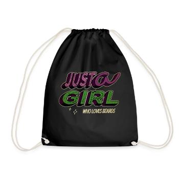 bday antiviral facical hair present - Drawstring Bag - black - Front
