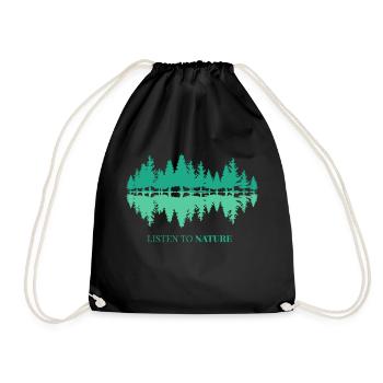 Klang der Nature, Écouter la nature, Audio - Sac de sport léger - noir - Devant