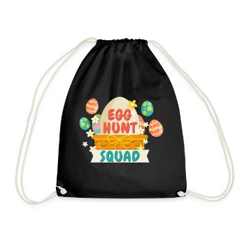 Egg Hunt Squad Easter Egg - Drawstring Bag - black - Front