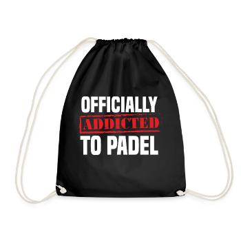 Padel Tennis Paddel Padelball Padeln Padeltennis - Turnbeutel - Schwarz - Vorne