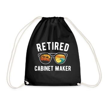 Retired Cabinet Maker Beach Vacation Sunglasses - Drawstring Bag - black - Front