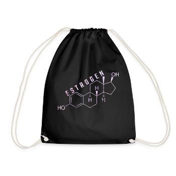molécule d’œstrogène - Sac de sport léger - noir - Devant