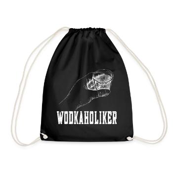 Wodkaholiker - Turnbeutel - Schwarz - Vorne