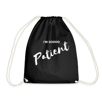 Je suis tellement patient - Sac de sport léger - noir - Devant