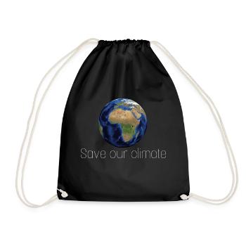 Save our planet - Drawstring Bag - black - Front