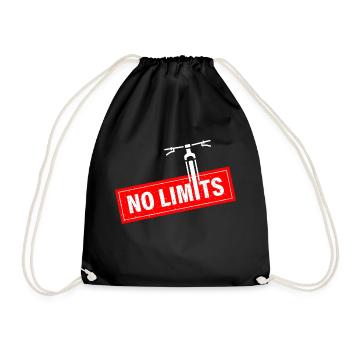No limits - Turnbeutel - Schwarz - Vorne