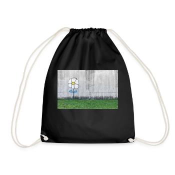 Graffiti of a daisy - Drawstring Bag - black - Front