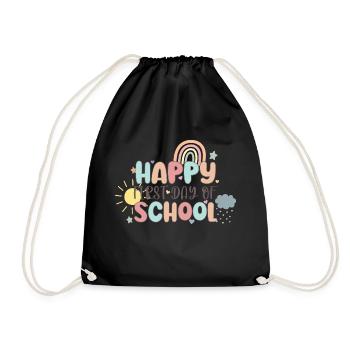 Happy First Day of School Back to School - Sac de sport léger - noir - Devant