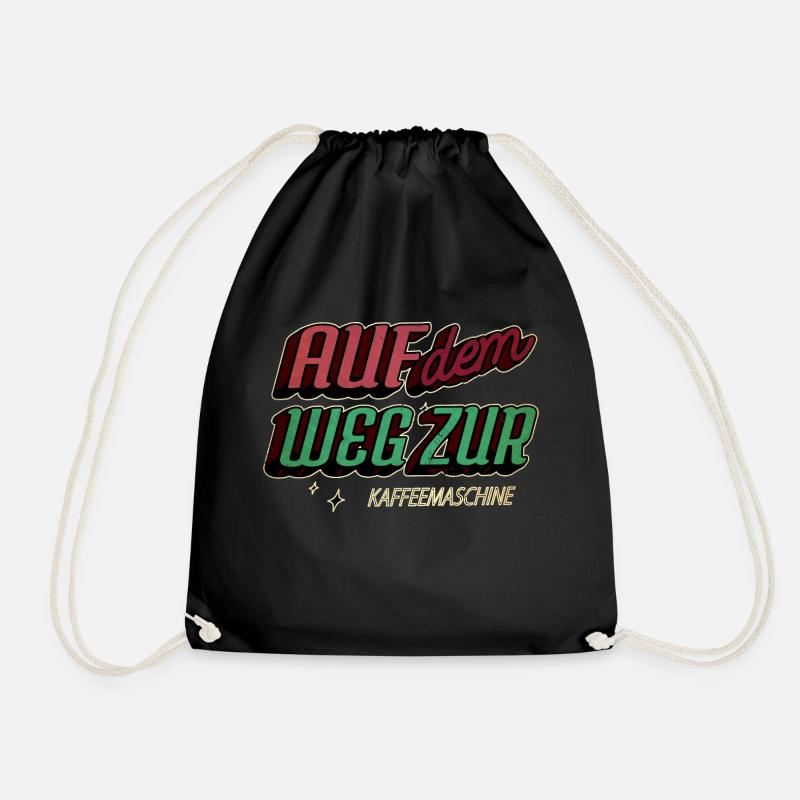 geburtstagsgeschenkidee montag lieben bürotasse - Turnbeutel - Schwarz
