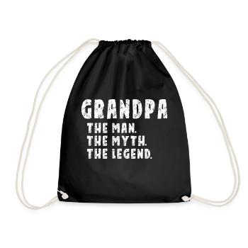 Grandpa The Man The Myth The Legend | Grandparents - Drawstring Bag - black - Front