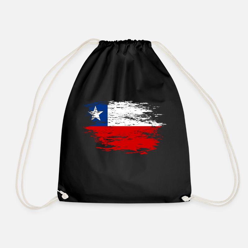 Chile Flagge used - Turnbeutel - Schwarz
