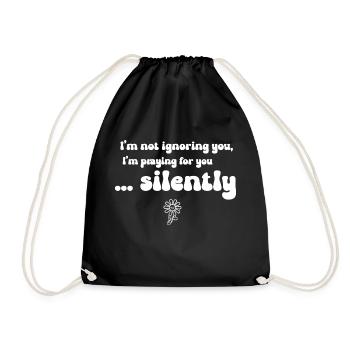 Ne pas t’ignorer, prier pour toi... silencieusement - Sac de sport léger - noir - Devant