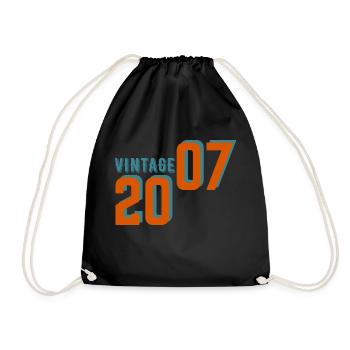 Vintage rétro 2007 - Sac de sport léger - noir - Devant