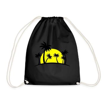 beach palms 2 - Turnbeutel - Schwarz - Vorne